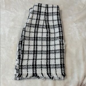 Black and White Plaid Skirt